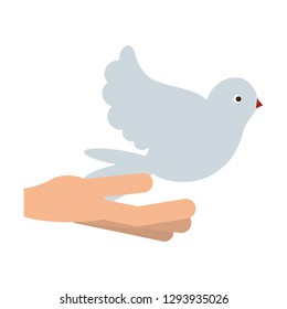Hand with dove