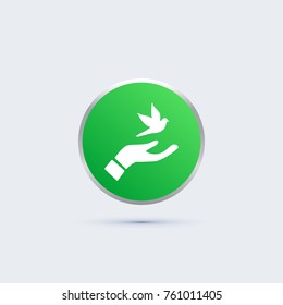 hand and dove icon