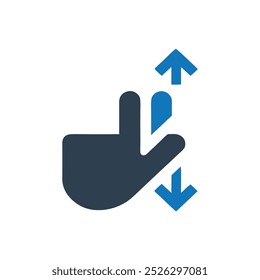 Hand Drag Drop Vector Icon, Hand swipe across icon