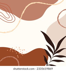 Diseño moderno de plantillas de fondo abstracto con dibujo a mano.fondo moderno y minimalista con forma orgánica