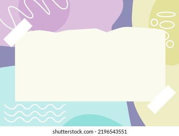 hand draw abstract backgrounds. Hand drawn various doodle shapes and objects. Modern contemporary trendy vector illustration. pastel colors