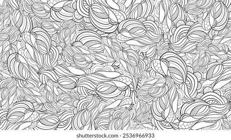 Dibujar a mano Ilustración vectorial abstracta del arte del doodle