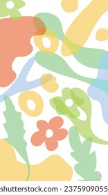 hand draw abstract floral background
