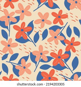 Hand draw abstract flower elements in pastel colors. Minimal stylish cover template. Art form for social media stories, branding, banner. Vector illustration.