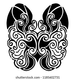 Hand Draw Abstract Line Shape Vector v2