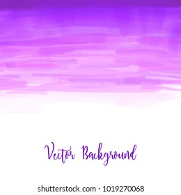 Hand draw abstract ultra violet watercolor on white background. Spot. Texture background. Color 2018. Stock vector illustration.