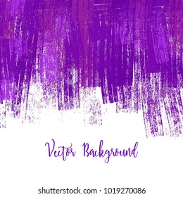 Hand draw abstract ultra violet watercolor on white background. Spot. Texture background. Color 2018. Stock vector illustration.