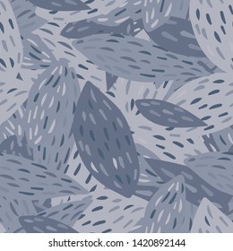 Hand draw abstract watermelon bones seamless pattern. Freehand leaves backdrop. Scandinavian style wallpaper. Design for fabric, textile print. Vector illustration