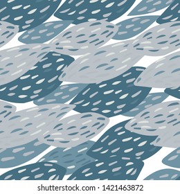 Hand draw abstract watermelon bones seamless pattern. Scandinavian style wallpaper. Freehand leaves backdrop. Design for fabric, textile print. Vector illustration