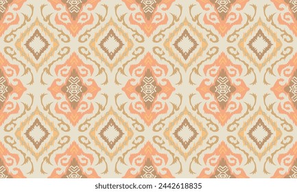 Hand draw African Ikat floral paisley embroidery.geometric ethnic oriental seamless pattern traditional.Aztec style abstract vector illustration. great for textiles, banners, wallpapers, wrapping.