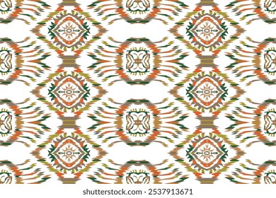 Dessin à la main africain Ikat floral paisley broderie.géométrique ethnique oriental motif harmonieux traditionnel.