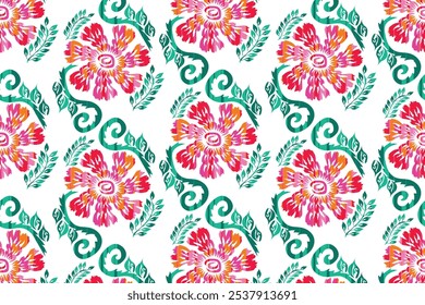 Dessin à la main africain Ikat floral paisley broderie.géométrique ethnique oriental motif harmonieux traditionnel.