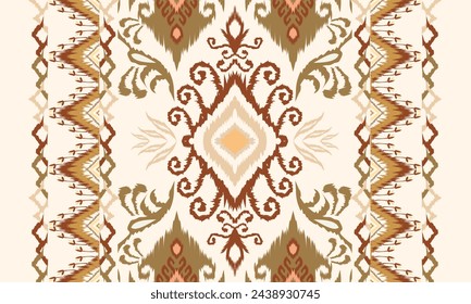 Hand draw african Ikat paisley embroidery.geometric ethnic oriental seamless pattern traditional.Aztec style abstract vector illustration.great for textiles, banners, wallpapers, wrapping vector.