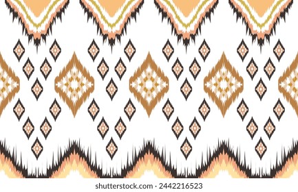Hand draw African Ikat paisley seamless pattern.geometric ethnic oriental pattern traditional.great for textiles, banners, wallpapers, wrapping vector design.