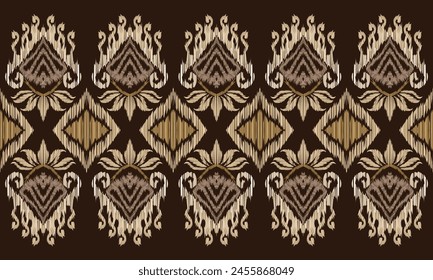 Hand draw African Ikat paisley embroidery.geometric ethnic seamless pattern traditional.Aztec style abstract vector illustration.great for textiles, banners, wallpapers, wrapping vector design.