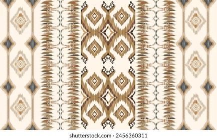 Hand draw african Ikat paisley embroidery.geometric ethnic oriental seamless pattern traditional.Aztec style abstract vector illustration.great for textiles, banners, wallpapers, wrapping vector.