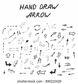 Hand Draw Arrow Collection For Your Design. Vector Set.