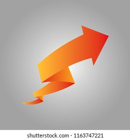Hand draw of arrow , gradient style