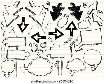 hand draw arrow icon