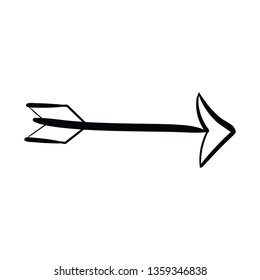 hand draw arrow icon outline