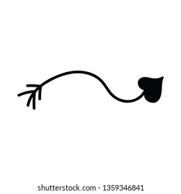 hand draw arrow icon outline