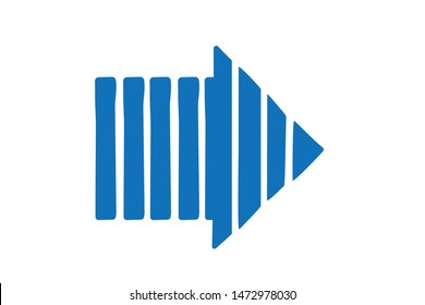 Hand draw arrow icon vector on white background 