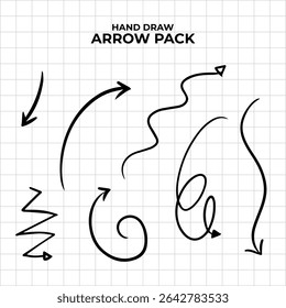 hand draw arrow pack vector assets 