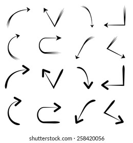 hand draw arrow, vector illustration