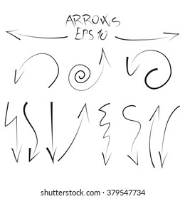 Hand draw arrows concept - EPS 10