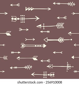 Hand draw arrows seamless pattern