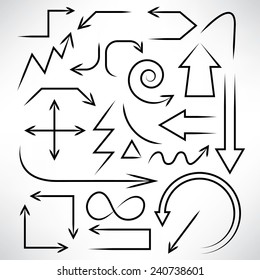hand draw arrows, sketch arrows, doodle theme