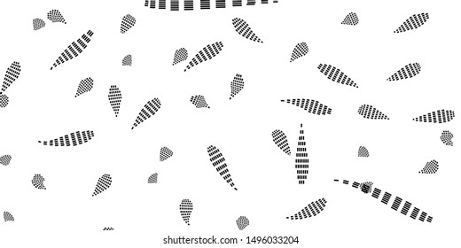 Hand draw art abstract wallpaper concept halftone monochrome black design random shape isolated on white vector design element