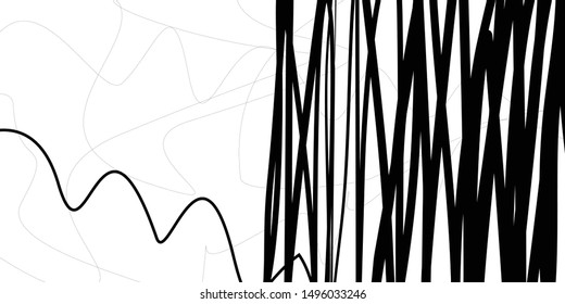 Hand draw art abstract wallpaper concept halftone monochrome black design random shape isolated on white vector design element