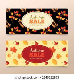 Hand draw autumn patterns. Autumn seamless pattern with different leaves and plants