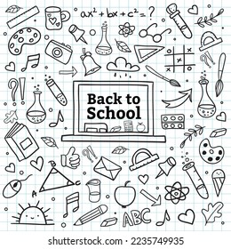 Hand draw back to school background