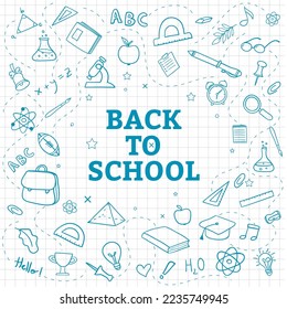 Hand draw back to school background