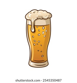 Hand draw Beer glass vector art illustration icon