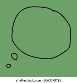 hand draw black speech bubble vector