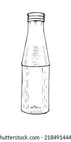 Handziehflasche mit Vektorgrafik