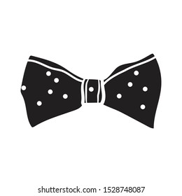 hand draw bow tie icon flat black vector