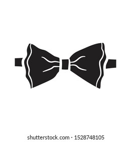 hand draw bow tie icon flat black vector