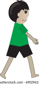 hand draw a boy on a white background