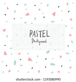 Hand draw bright retro Memphis seamless pattern  pastel pink blue green gray color on white background