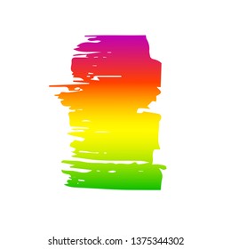 Hand draw  brush strokes. Decorative colored  frame. Grunge banner, substrate. Vector illustration.