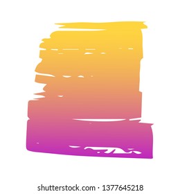 Hand draw  brush strokes. Decorative colored  frame. Grunge banner, substrate.