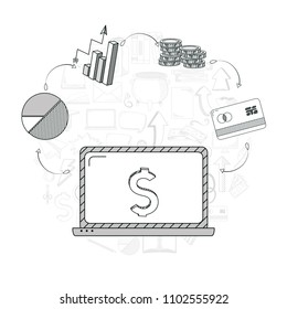 Hand draw business concept