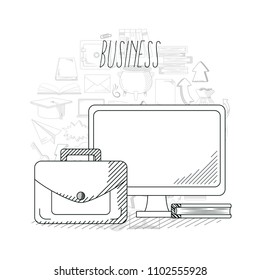 Hand draw business concept
