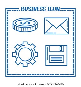 hand draw business icon and office elements