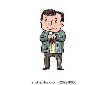 hand draw businessman