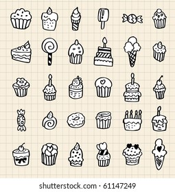 hand draw cake element